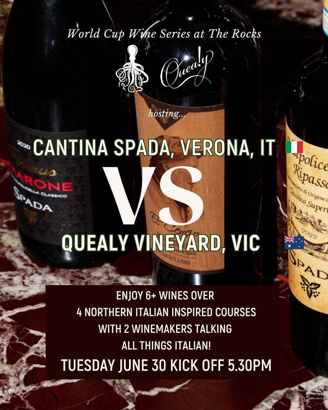 World Cup Wine Series at "The Rocks" Mornington