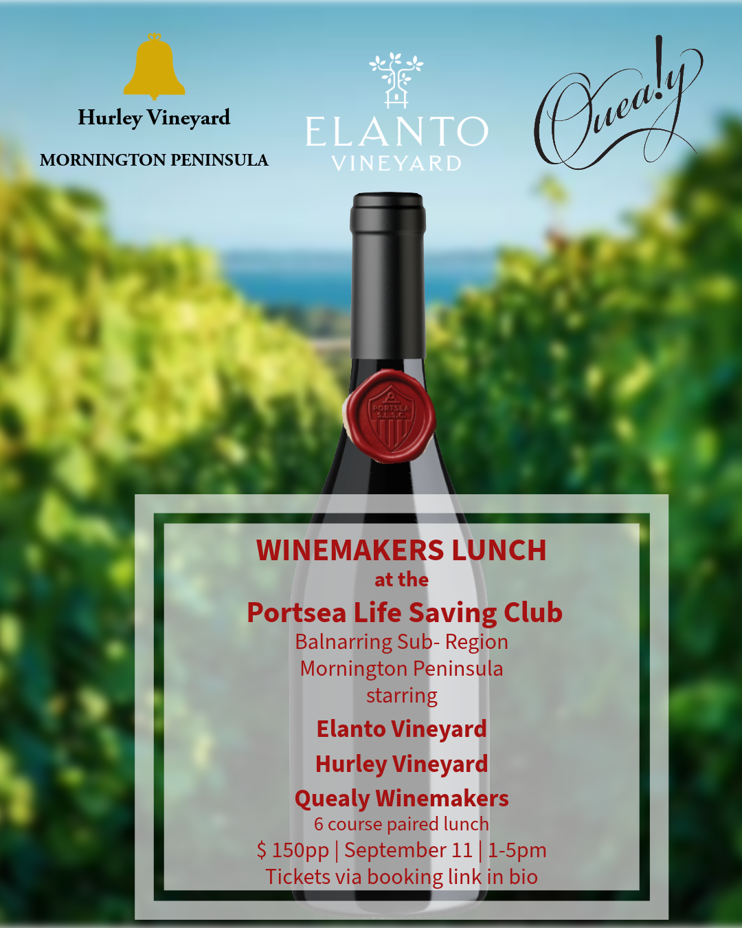 Balnarring Sub- Region Winemakers Luch @ Portsea Surf Life Saving Club